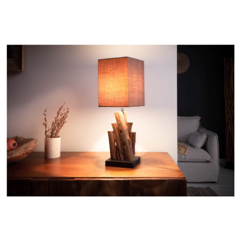 LuxD 24275 Set 2 ks - designová stolní lampa Desmond 45 cm hnědá - Ironwood
