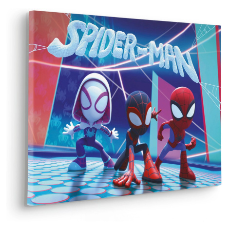 Komar Nástěnný obraz na rámu Spiderman Glowy Spideys 40 x 60 cm