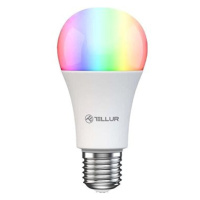 Tellur WiFi Smart žárovka E27, 9 W, RGB bílé provedení, teplá bílá, stmívač