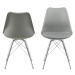 Dkton Designová židle Nasia světle šedá chromová