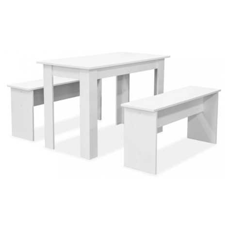 Jídelní stůl s lavicemi Dekorhome Dub,Jídelní stůl s lavicemi Dekorhome Dub vidaXL