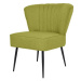 Koktejlová židle zelená textil