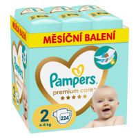 Pampers Premium Care Velikost 2, 224 Plen, 4kg-8kg. Pro slevu 100 Kč zadejte v košíku EAN: 99859