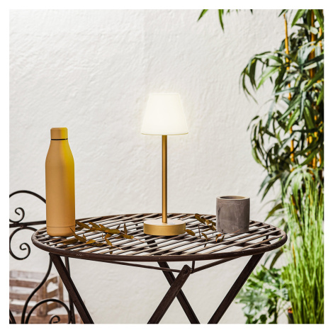 Mosazná stolní lampa včetně LED dobíjecí s dotykovým stmívačem - Renata NEWGARDEN