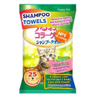 Japan Premium Šamponové ručníky pro kočky na koupání bez vody, s kolagenem a placentou, 25 ks