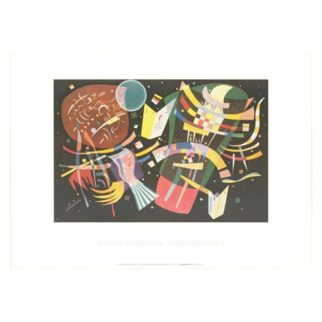 Umělecký tisk Kompozice X, Kandinsky, (80 x 60 cm) MIGNECO&SMITH