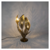 Vintage stolní lampa velká zlatá - Botanica