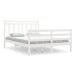 Rám postele bílý masivní dřevo 140 × 200 cm, 3105316