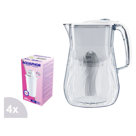 Aquaphor Orleans filtrační konvice bílá 4,2 l + 4 ks filtru A5 Mg+ obohacený o hořčík