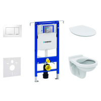 GEBERIT Duofix Set předstěnové instalace, klozet Alpha se sedátkem, tlačítko Sigma30, bílá/chrom