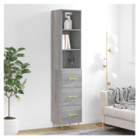 vidaXL Skříň highboard šedá sonoma 34,5 x 34 x 180 cm kompozitní dřevo