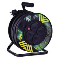 EMOS Gumový prodlužovací kabel na bubnu – 4 zásuvky, 25m, 2,5mm2 1908542500