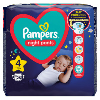 Plenkové Kalhotky Pampers Pants Night Velikost 4, 25 Kusů, 9kg-15kg