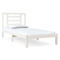 Rám postele bílý masivní borovice 90 × 200 cm, 3104334