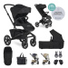 EASYWALKER Kombinovaný kočárek Jimmey Pepper Black XXL RWS + Jackey XL Shadow Black