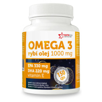 Nutricius Omega 3 Rybí olej 1000 mg EPA 330 mg/DHA 220 mg + vitamín E 150 kapslí