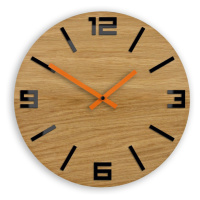 ModernClock Nástěnné hodiny Arabic hnědo-oranžové