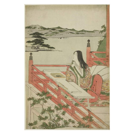 Obrazová reprodukce Murasaki Shikibu, 1779 - 1789, Kiyonaga, Torii, 26.7 × 40 cm