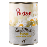 Purizon bez obilovin, 6 x 800 g / 400 g - 5 + 1 zdarma! - kuřecí s květy heřmánku (6 x 400 g)