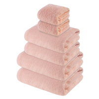 LIVARNO home Sada froté ručníků, 100 % bavlna, 6dílná (růžová)