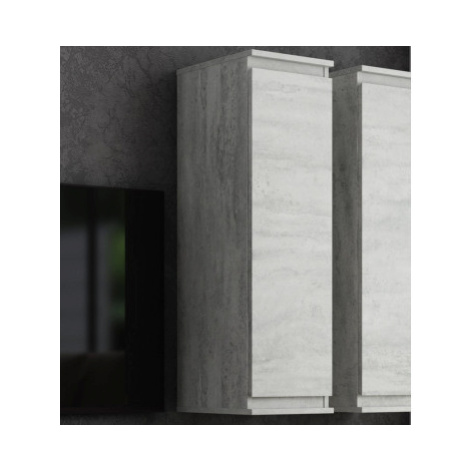 Nástěnná skříňka Carlos, šedý beton, 28 cm Asko