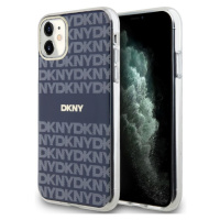 DKNY PC/TPU Repeat Pattern Tonal Stripe Magsafe kryt iPhone 11 modrý