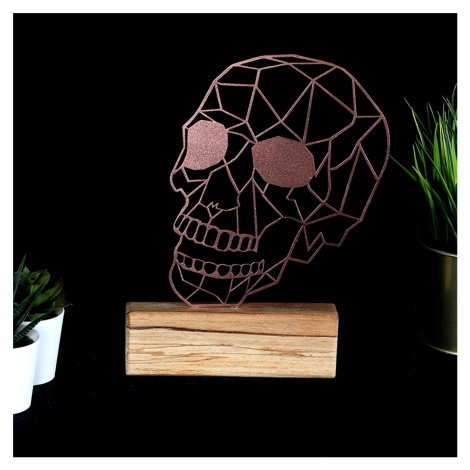 Hanah Home Kovová dekorace Skull 29 cm bronzová