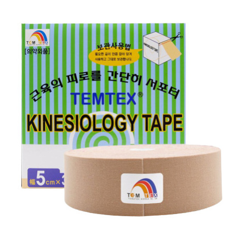 Temtex kinesio tape Classic XL, béžová tejpovací páska 5cm x 32m - Ekonomické balení