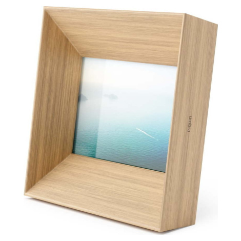 Dřevěný stojací rámeček v přírodní barvě 17x17 cm Lookout – Umbra