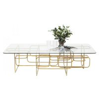 KARE Design Konferenční stolek Meander Gold 140x80cm