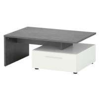 Konferenční stolek ZINGARO bílá/šedá