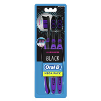 ORAL-B Zubní kartáček Allrounder Black Střední 3 ks