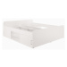 Dřevěná postel Branco 180x200, bílá, bez matrace a roštu