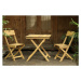 Rojaplast 90576 Bistro dřevěný set FILAX, akácie, 1 stůl + 2 skládací židle