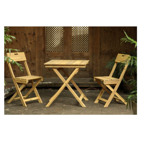 Rojaplast 90576 Bistro dřevěný set FILAX, akácie, 1 stůl + 2 skládací židle