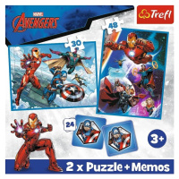 Trefl Puzzle Avengers: Hrdinové v akci / 30+48 dílků+pexeso