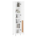 vidaXL Skříň highboard bílá s vysokým leskem 34,5x34x180 cm kompozit