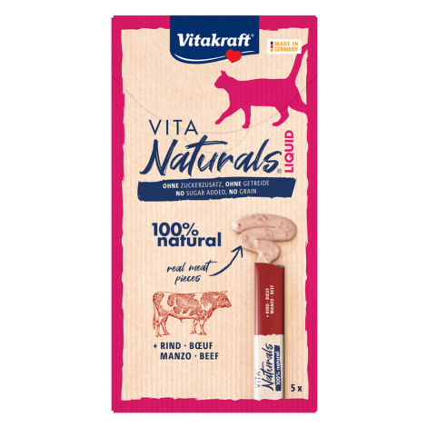 Vitakraft Vita Naturals Liquid-Snack s hovězím - 20 x 15 g