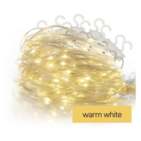 EMOS LED vánoční řetěz Dropi s programy 1,7 m teplá bílá