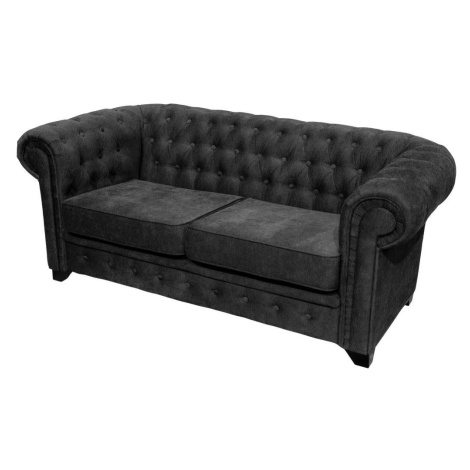Livetastic POHOVKA CHESTERFIELD, dřevo, textil, kompozitní dřevo, antracitová