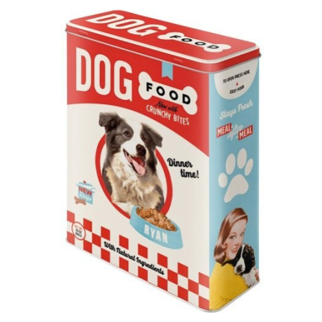 Plechová dóza Plechová dóza XL Dog Food, 19 x 26 x 8 cm NEKUPTO