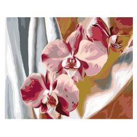 Diamondi - RŮŽOVÁ ORCHIDEJ, 40x50 cm, vypnuté plátno na rám