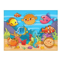 SMILY PLAY SPW83609 Dřevěná hračka Ryba