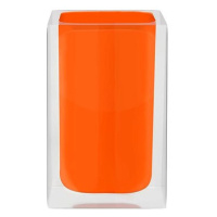 GRUND CUBE - Kelímek na kartáčky 7x7x11 cm, oranžový