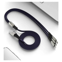 UC-009 | 3v1 1M | Vyztužený kabel USB pro telefon 3 v 1 – Micro USB, Type-C, Lightning (iPhone) 