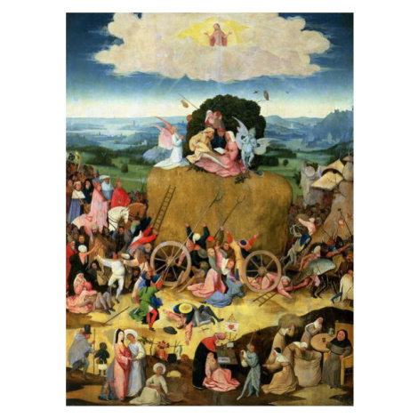 Hieronymus Bosch - Obrazová reprodukce The Haywain: central panel of the triptych, c.1500, (30 x