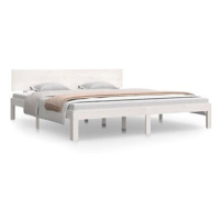 Rám postele bílý masivní dřevo 180 × 200 cm Super King, 810511