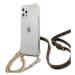 Guess GUHCP12MKC4GSGO hard silikonové pouzdro iPhone 12 / 12 Pro 6.1" transparent 4G Gold Chain