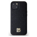 DKNY PU Leather Repeat Pattern Stack Logo Magsafe kryt iPhone 15 černý