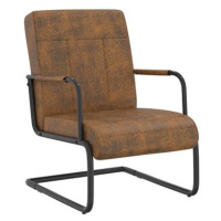 Konzolová židle hnědá textil, 325798